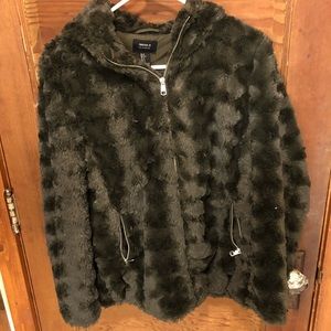 Furry jacket. Never worn. Forever 21.